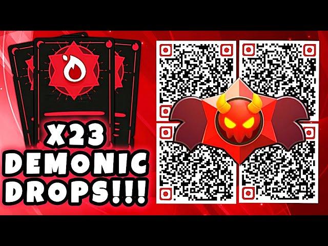 FREE OPENING!  x50 DEMONIC DROPS CONTEST REWARD + QR CODES  | BRAWL STARS NEW UPDATE