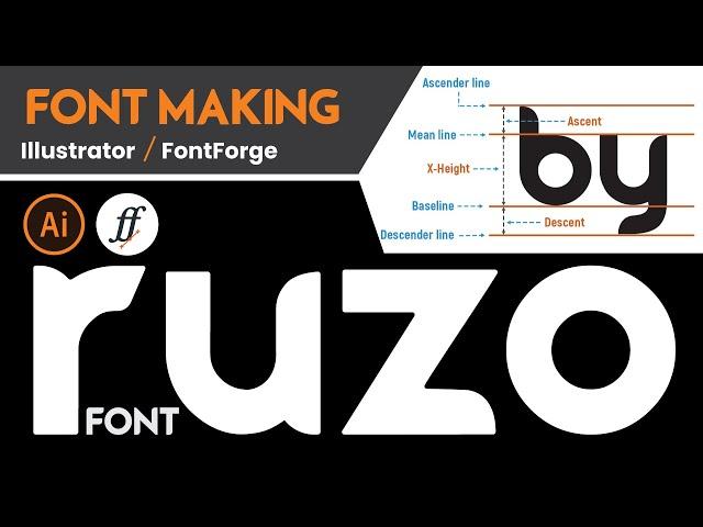  How to Make a Custom Font Design in Illustrator and FontForge Tutorial