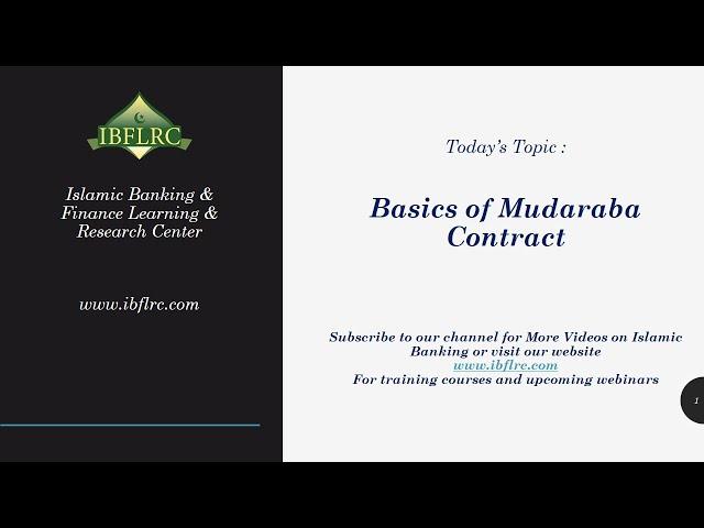 What is Mudarabah Contract - Islamic Banking