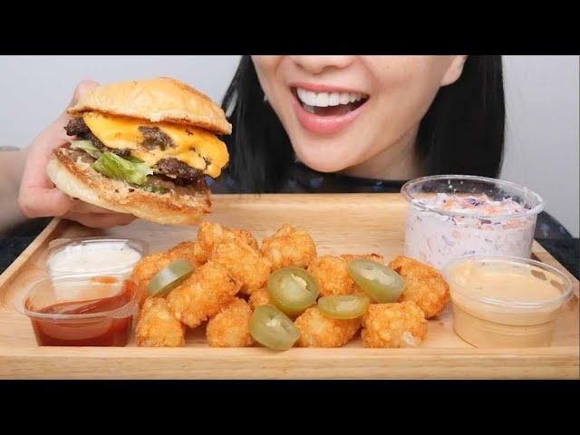 JUICY CHEESE BURGER (ASMR EATING SOUNDS) NO TAKING | SAS-ASMR