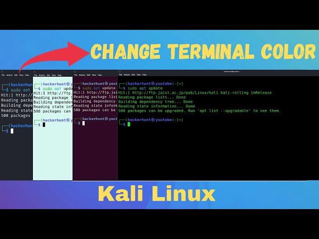 How to Change COLOR of TERMINAL on Kali Linux