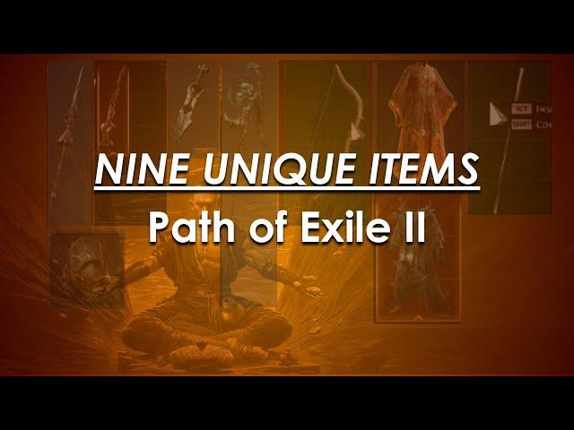 NINE Unique Path of Exile 2 items