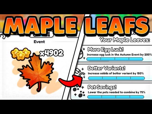 The BEST METHOD To Get MAPLE LEAFS Is BROKEN In PET SIMULATOR 99!