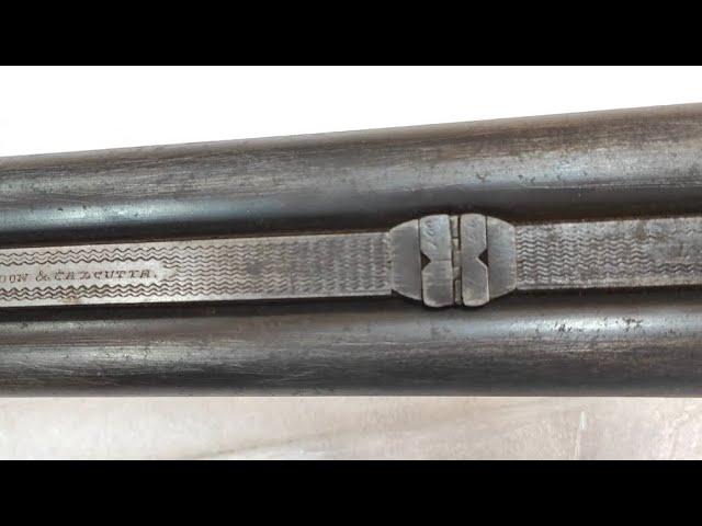 Rare British-Indian 12 Bore Shotgun | LONDON & CALCUTTA | Vintage Hammer Gun with Leaf Sights