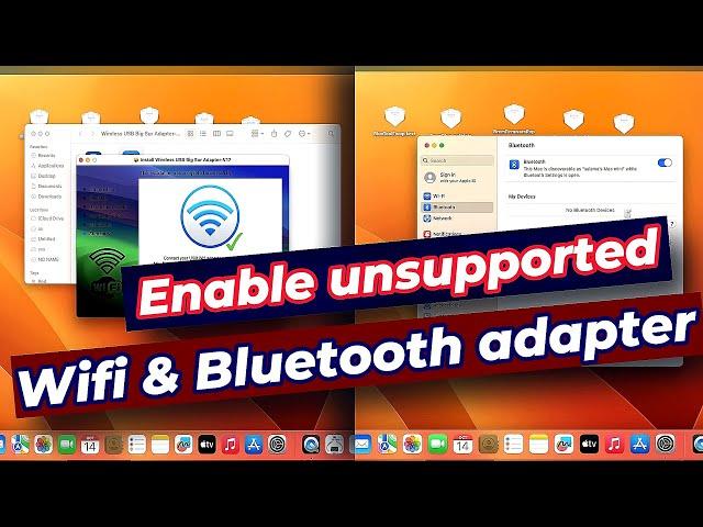 Enable unsupported usb Wifi adapter and Bluetooth adapter on hackintosh