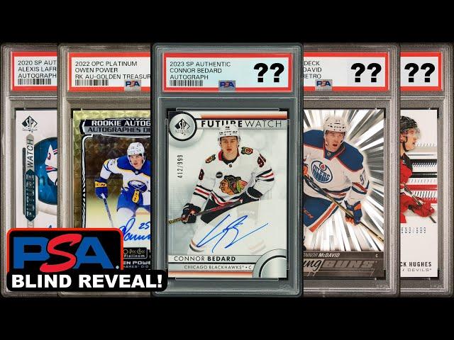 PSA BLIND REVEAL of MY BIGGEST HOCKEY CARD PULLS! - Connor Bedard Future Watch Auto
