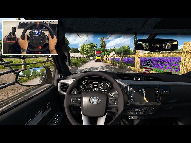 Toyota SW4 through Narrow Roads of Indonesia - Euro Truck Simulator 2 | Steering Wheel Gameplay