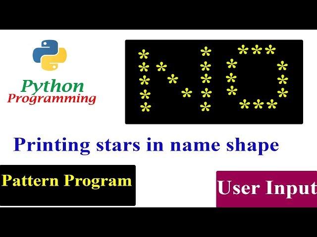 Python Pattern Programs - Printing Names Using Stars "*" | Star Pattern | User Input