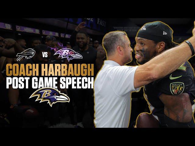 Derrick Henry and John Harbaugh Give Postgame Speeches After Win Over Bills | Baltimore Ravens