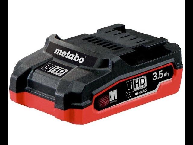 Аккумулятор Metabo  LiHD 18 В 3.5 А*ч Полный обзор Аккумуляторов.