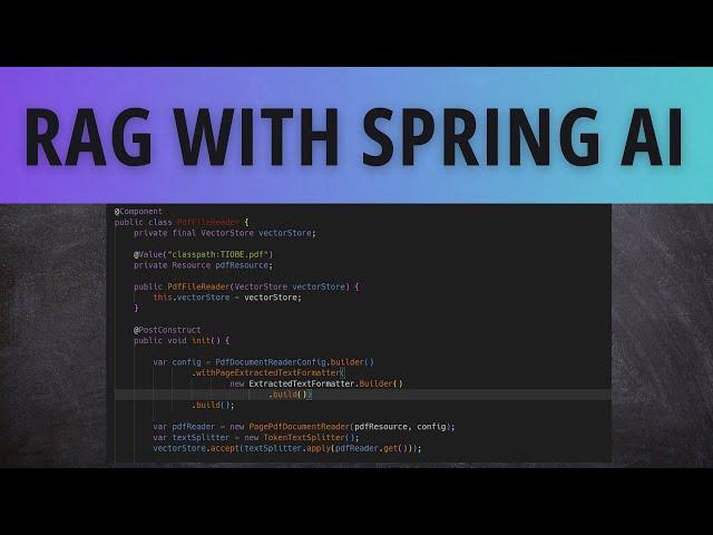 Spring AI RAG | Chat with your PDF Documents using Java and Spring Boot