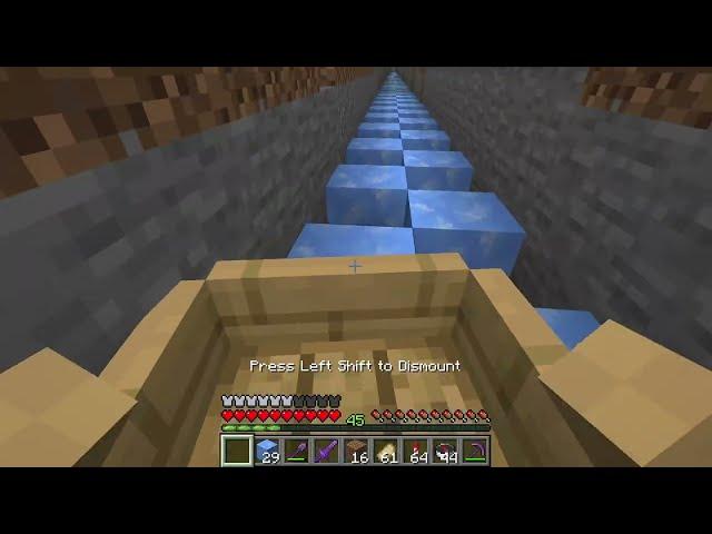 Boat on Blue Ice is super fast, use this to travel around quickly - Minecraft 1.21