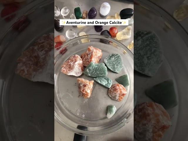 asmr sound  #crystals #asmr #stone #calcite #aventurine #shorts #satisfying #gems #asmrsounds