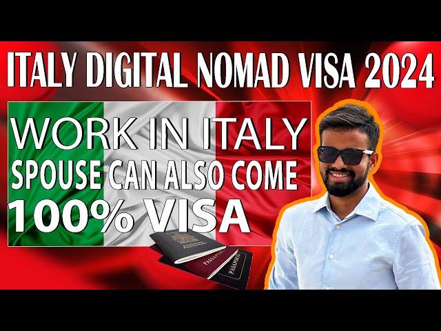 ITALY  DIGITAL NOMAD VISA 2024!! WORK WITH YOUR SPOUSE!! #digitalnomadvisa #italyworkvisa #italy