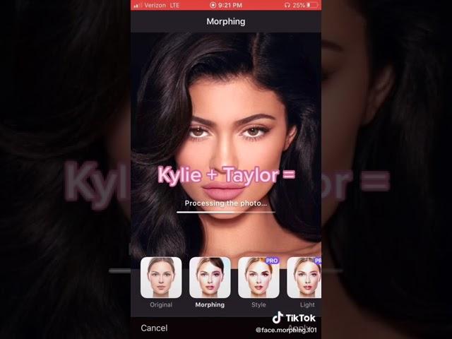 Celebrity photo morphs TikTok: face.morphing.101