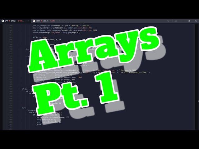 Introduction to Arrays (Pine Script)