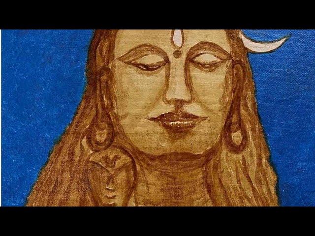 Painting Shiv ji in Oil Medium and Coffee medium | Maorama Arts Ajmer