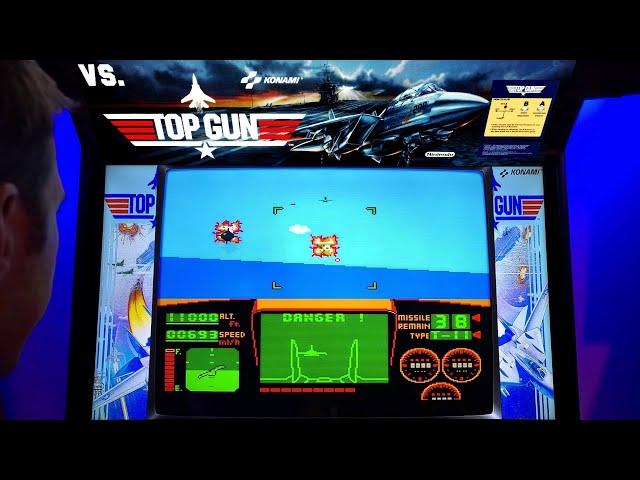 Vs. Top Gun Arcade Cabinet MAME Gameplay w/ Hypermarquee