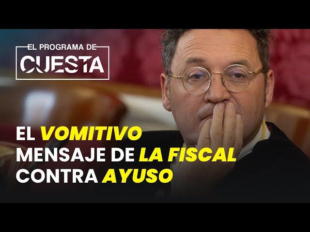 El vomitivo mensaje de la fiscal de Madrid contra Ayuso