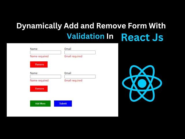 Dynamic Add Remove Multiple Input Field With Validation In React Js