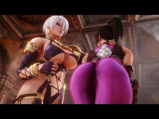 Isabella Valentine slapping booty Taki (Soul Calibur VI)