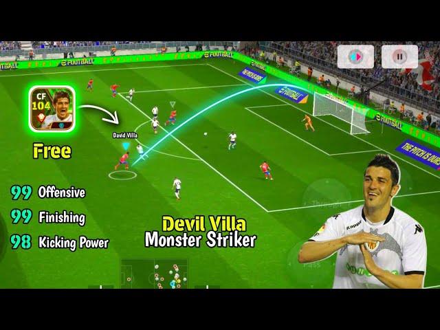 Free David Villa You will regret if you skip  Him🫵 David Villa Epic Booster Review in eFootball 25