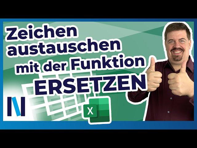 Excel 2019: Mit der Funktion ERSETZEN kannst Du fix bestimmte Zeichen ersetzen!