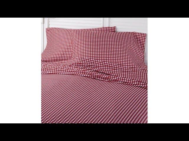 JB MF Red Gingham Sheet Set T