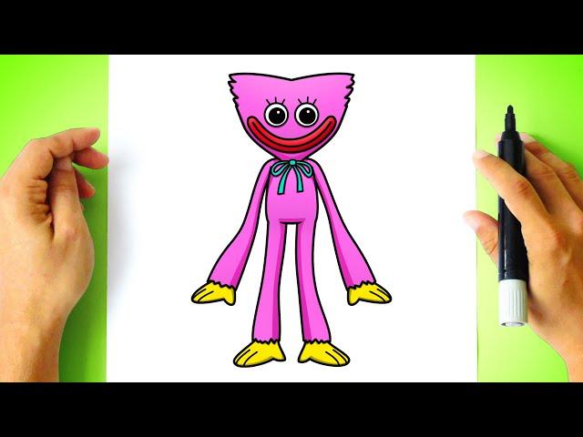 How to DRAW KISSY MISSY easy - Poppy Playtime Chapter 3