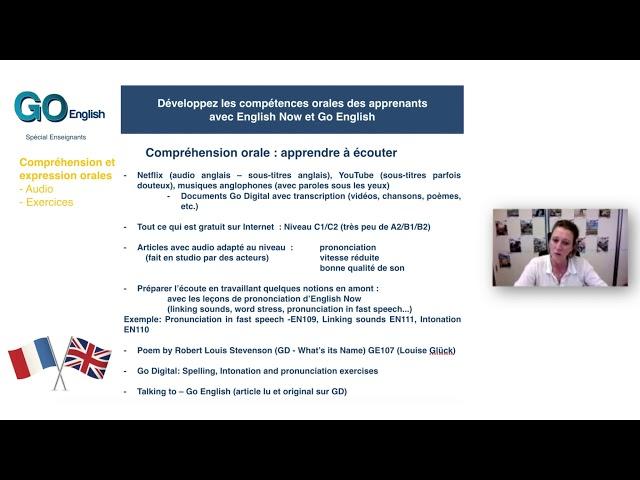 Go English│Webinaire n°2 "Développez les compétences orales des apprenants"