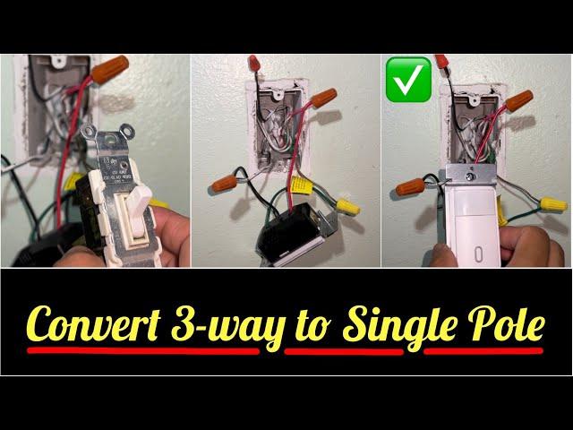 Convert a 3-way Switch to a Single Pole Switch | Works Great for Occupancy or Wifi Smart Switch