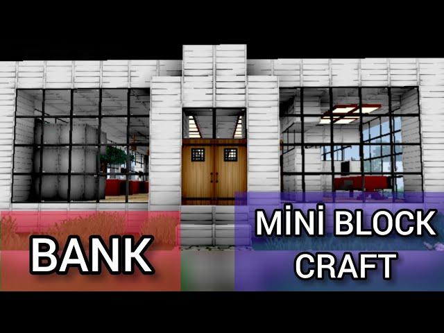 HOW TO BUİLD A BANK? - MİNİ BLOCK CRAFT