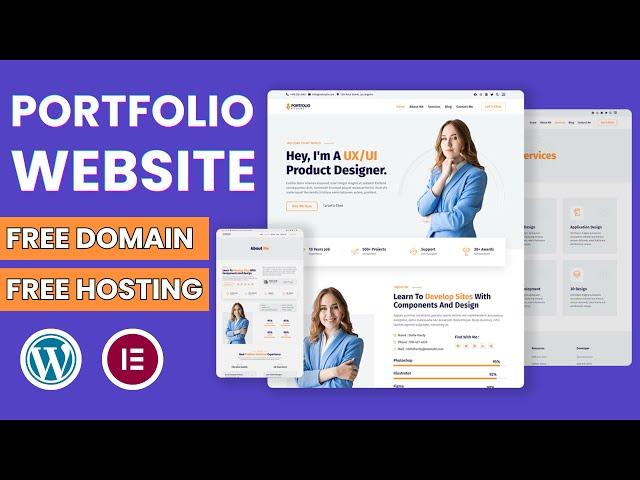 How to Make a Portfolio Website in WordPress using Elementor with FREE Domain and Hosting