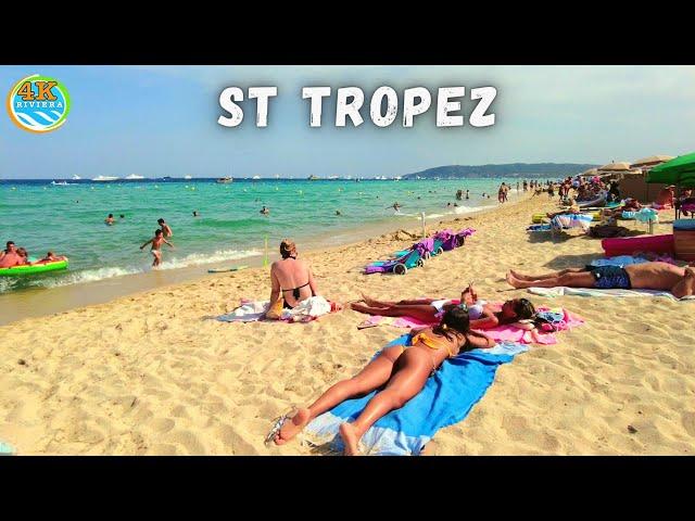 Beach Walk Saint Tropez 4K  Pampelonne Beach 24th August 2021