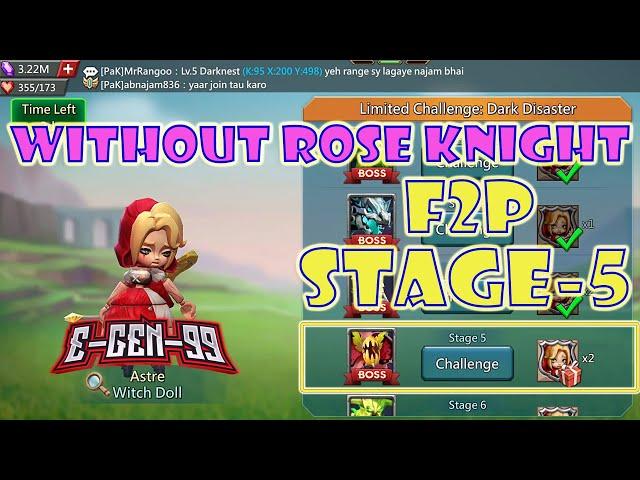 lords mobile limited challenge Witch doll  stage 5 Dark disaster stage 5