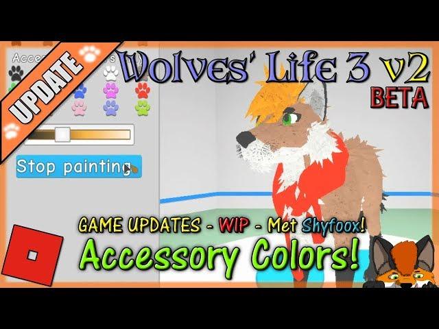 Roblox - Wolves' Life 3 v2 BETA - ACCESSORY COLORS & Met Shyfoox! #20 - HD