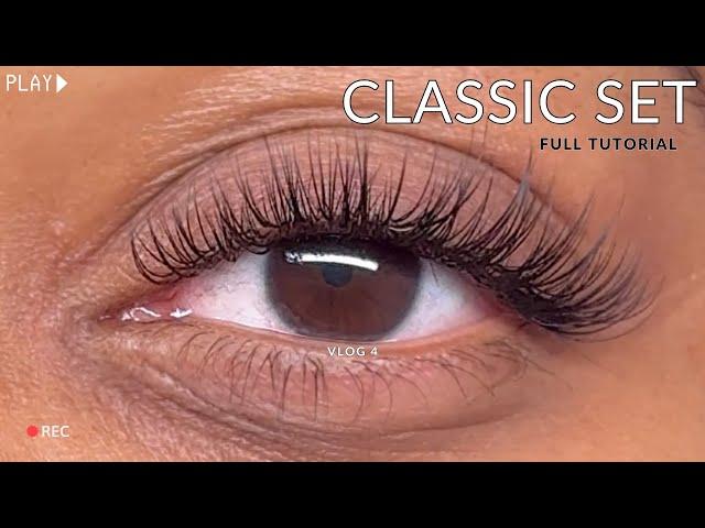 Full Classic Eyelash Extension Tutorial | BEST Techniques for Beginners | VERY DETAILED