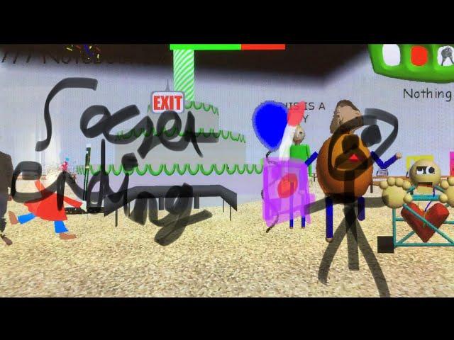 Haroon play Baldi basics 1 year birthday bash secret ending (Baldi basics mod)