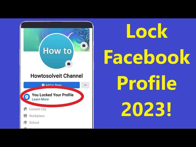 How to Lock Facebook Profile 2024!! - Howtosolveit