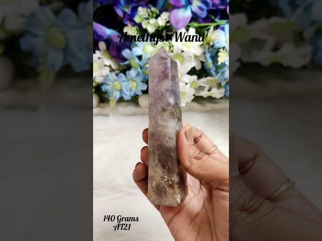 Bellarosa Gems | Natural Amethyst Wand | 140 Grams | Healing Crystals  #agate #reikicrystalproducts
