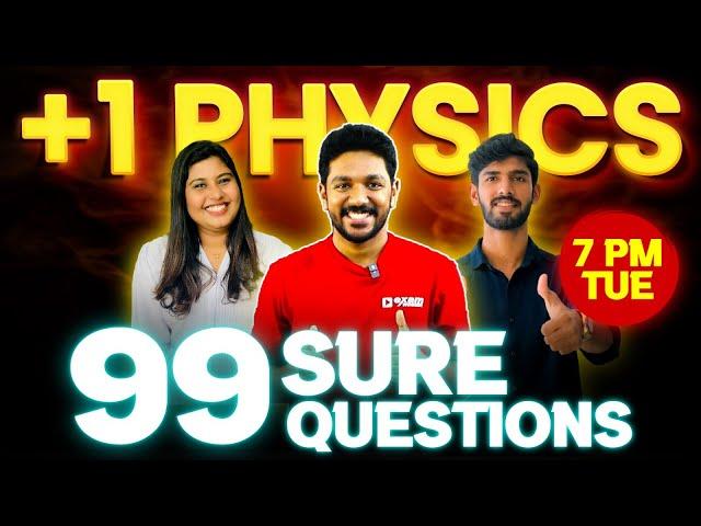 +1 Physics Christmas Exam | 99 Sure Questions | Exam Winner +1