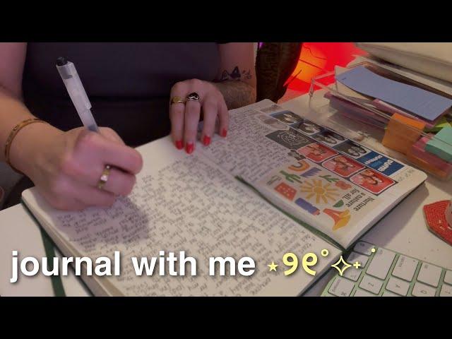ASMR journal with me  real time with rain sounds & minimal talking