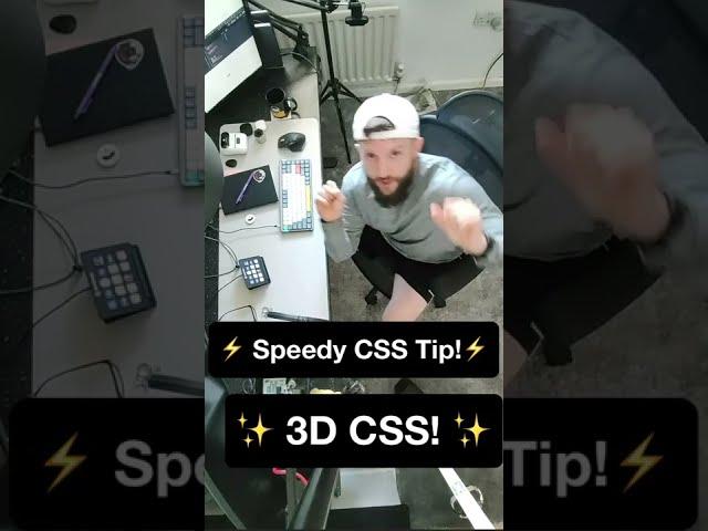 ️ Speedy CSS Tip!️ #2 Going 3D With CSS #Shorts #WebDevShorts