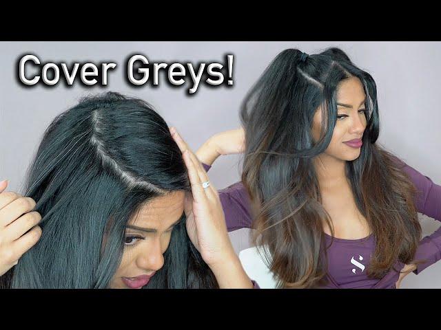 Cover Stubborn Grey Hair in Seconds At Home! - HAIR TUTORIAL | ARIBA PERVAIZ