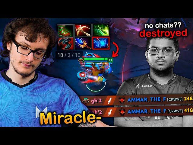 How Miracle- DESTROYED Ammar_the_F last pick in Ranked, no all chat??