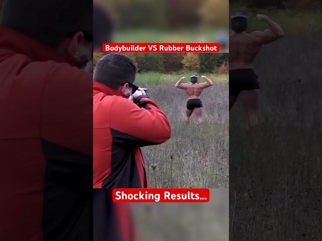 Shot by 12 Gauge RUBBER BUCKSHOT | Shocking Results… #funny #experiment #science