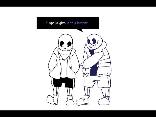 SANS AND OUTERTALE!SANS PUNS SCENE - [UNDERVERSE 0.4 OUT TAKE]