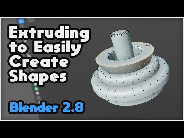 Extruding to Easily Create Shapes (an Exercise) -- Blender Beginner Tutorial (2.82)