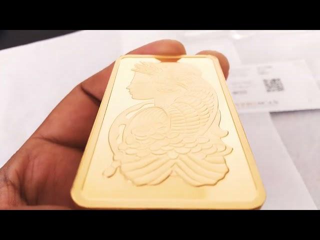 Pamp Suisse Lady Fortuna 5 oz Gold Bar In Assay Purity 999.9 (155.5g)