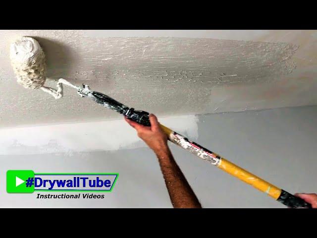 How To Skim Coat Your Ugly Ceiling With a PAINT ROLLER!